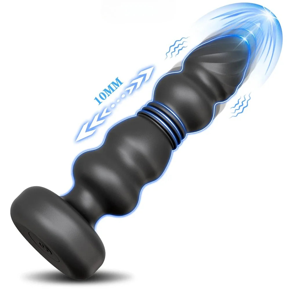 Analplug mit Vibration und Stoßfunktion