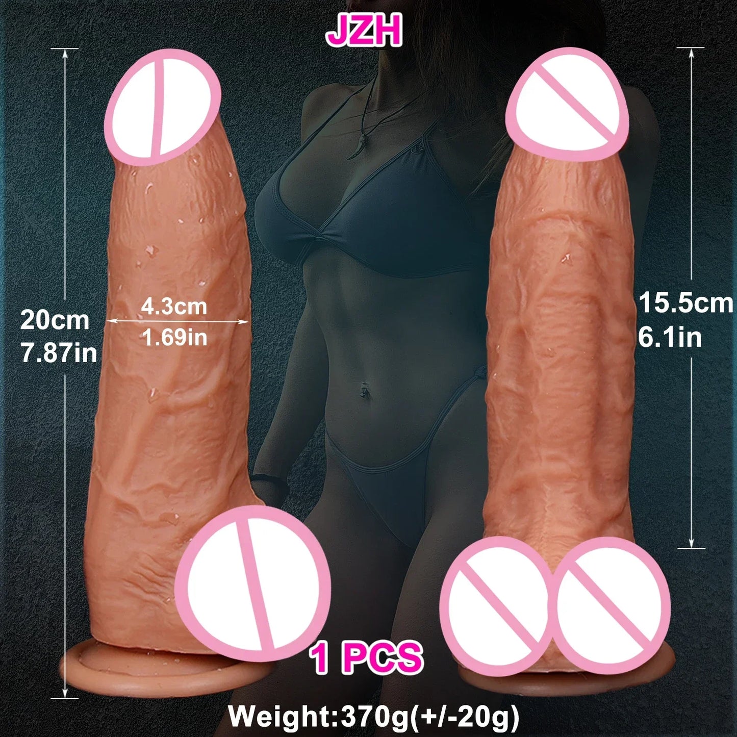 Super Real Skin Silicone Big Huge Dildo