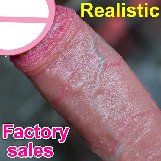 Super Real Skin Silicone Big Huge Dildo