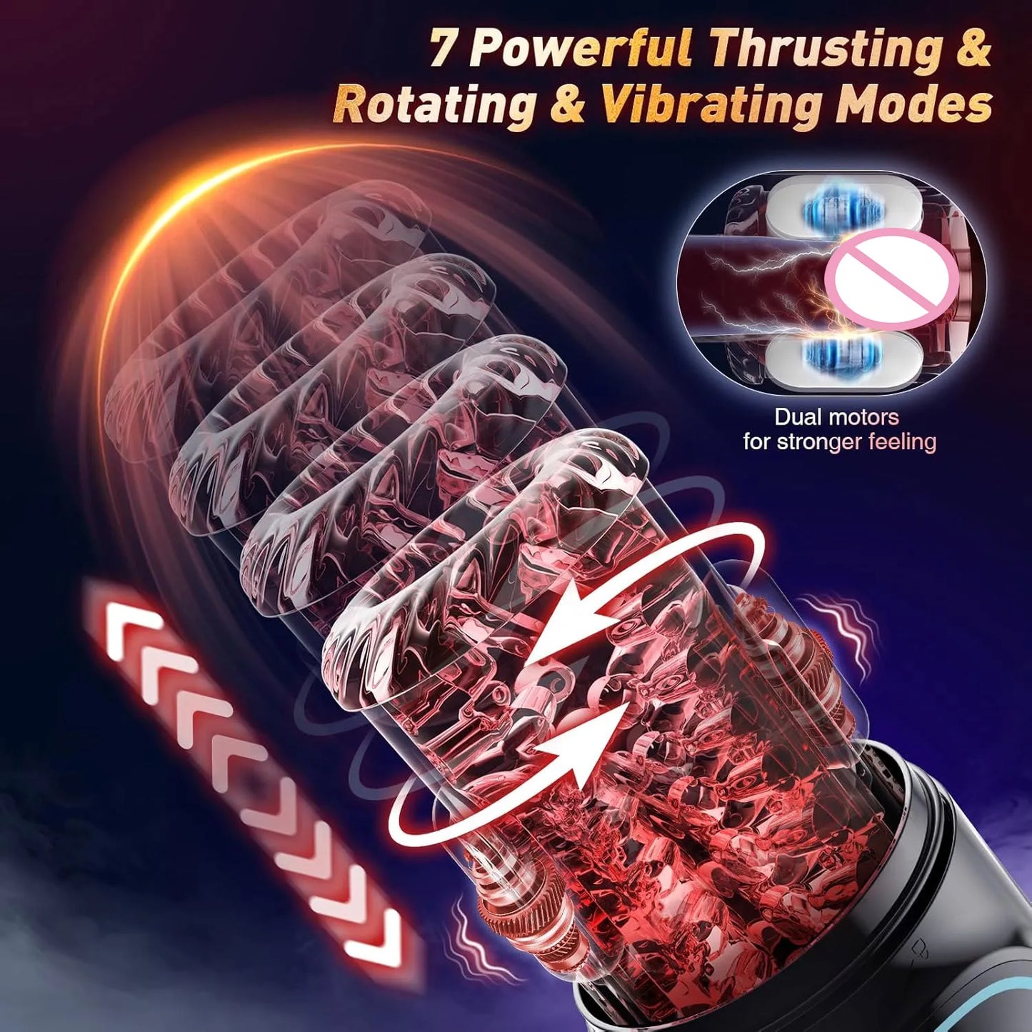 Telescopic Rotation Masturbator