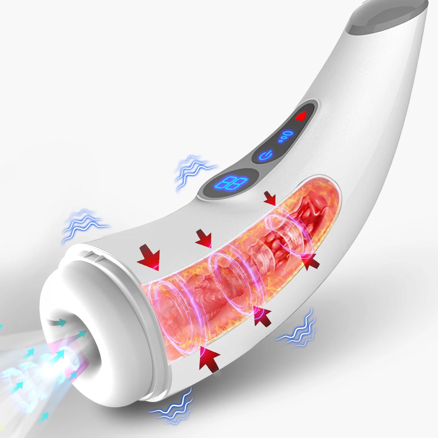 LCD Display Automatic Masturbator Sucking & Heating
